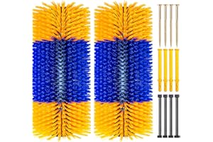 MACIFECI 2PCS Livestock Scratching Brush, Cow Scratcher Brush Horse Brushes Full Massage Bush Kit, for Cattle Horses Sheep Pigs Back Grooming