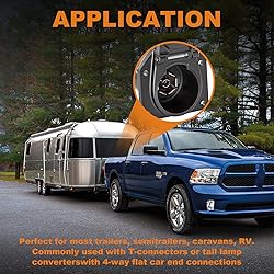 Adullama 4 Pin to 7 Pin Trailer Adapter W/Mounting