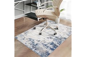 CAREMEE Office Chair Mats for Hardwood Floor, 48"X60" Desk Chair Mat for Hard Floor, Gaming Computer Chair Mat Office Rug for Rolling Chairs, Low Pile Carpet Under Chair Floor Protector, Abstract