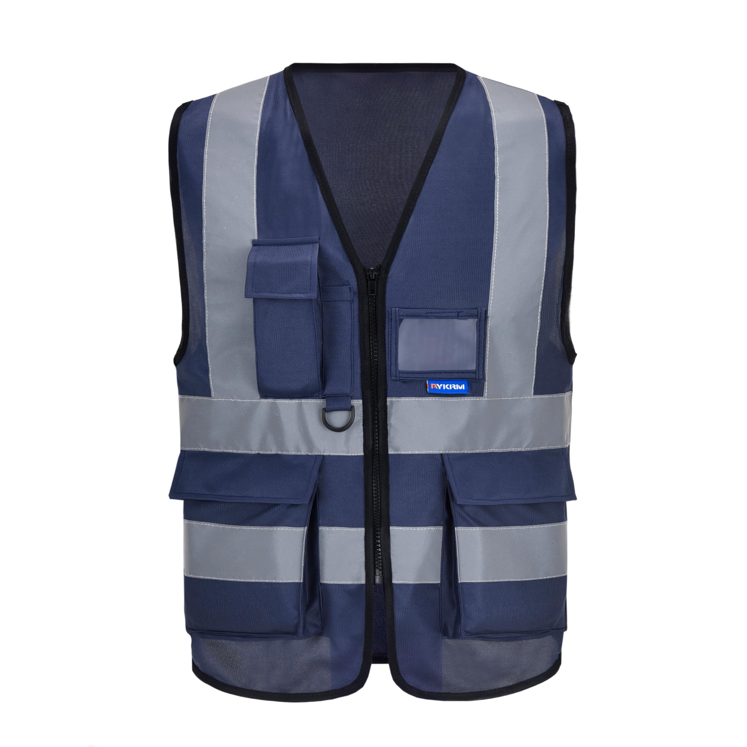 Photo 1 of navy blue safety vest with pockets