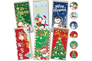 Wninbu Christmas Money Holders for Cash Gift,24 Pack Christmas Money Cards with Envelopes,Cash Gift Card Holders in 6 Designs