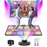 Acelufly 2 Player Flannel Dance Mat for TV, Family Game, Gift for All Ages | Soft Flannel Surface, Home Entertainment, Plug &amp; Play, 150+ Songs, Motion-Sensing Camera Games, Xmas Gifts for Kids Adults