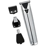 Wahl Clipper Stainless Steel Lithium Ion Plus Beard Trimmers for Men, Hair Clippers and Shavers, Nose Ear Trimmers, Rechargeable All in One Men's Grooming Kit, by the Brand used by Professionals #9818