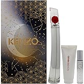 Flower by Kenzo for Women - 3 Pc Gift Set 3.3oz EDP Spray (Refillable), 0.3oz EDP Spray (Refillable), 2.5oz Body Milk