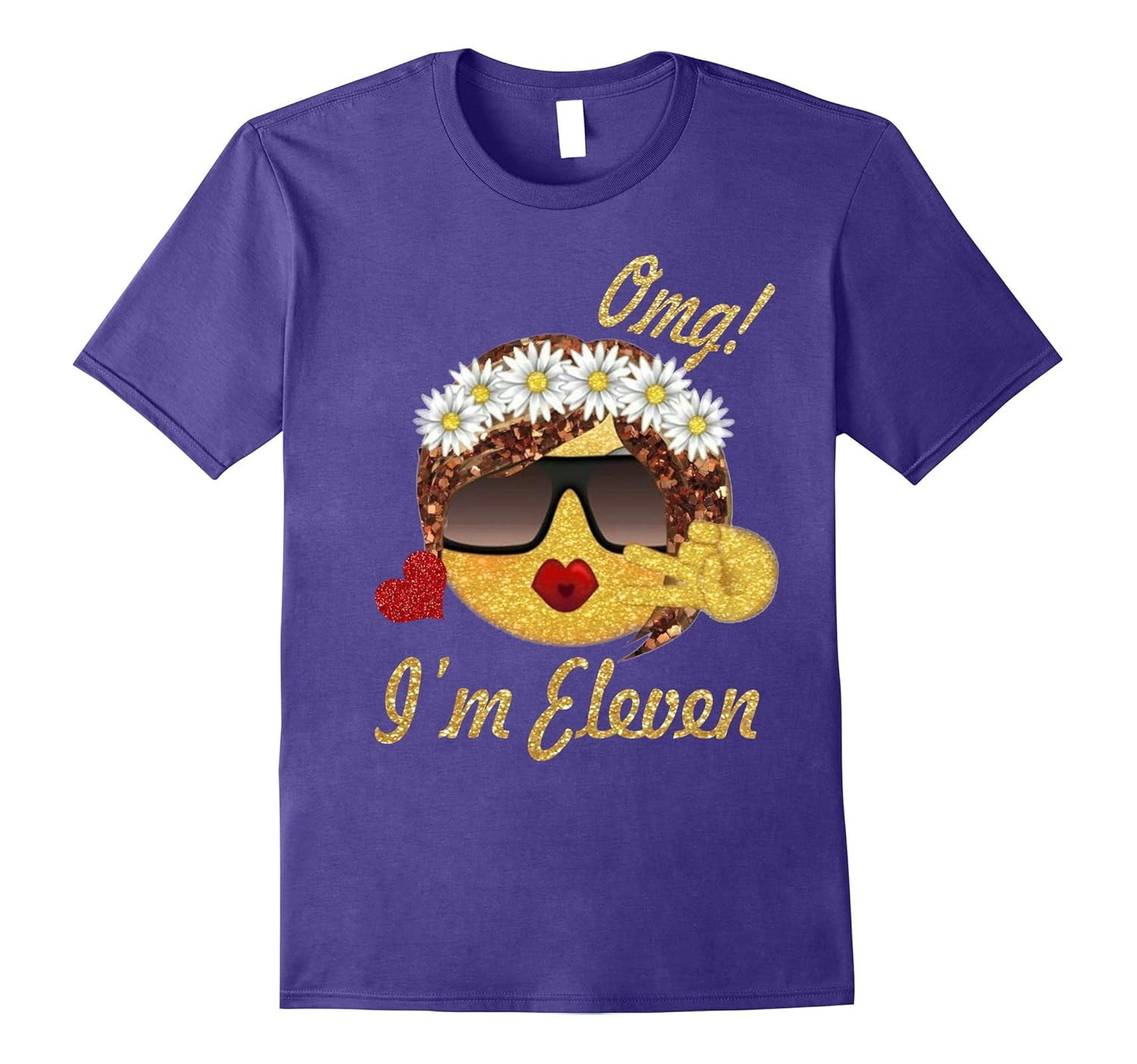 Omg, I'm 11 birthday emoji funny shirt-ANZ