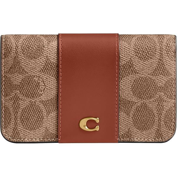 COACH Color-Block Coated Canvas Signature Wyn Small Wallet B4/Tan