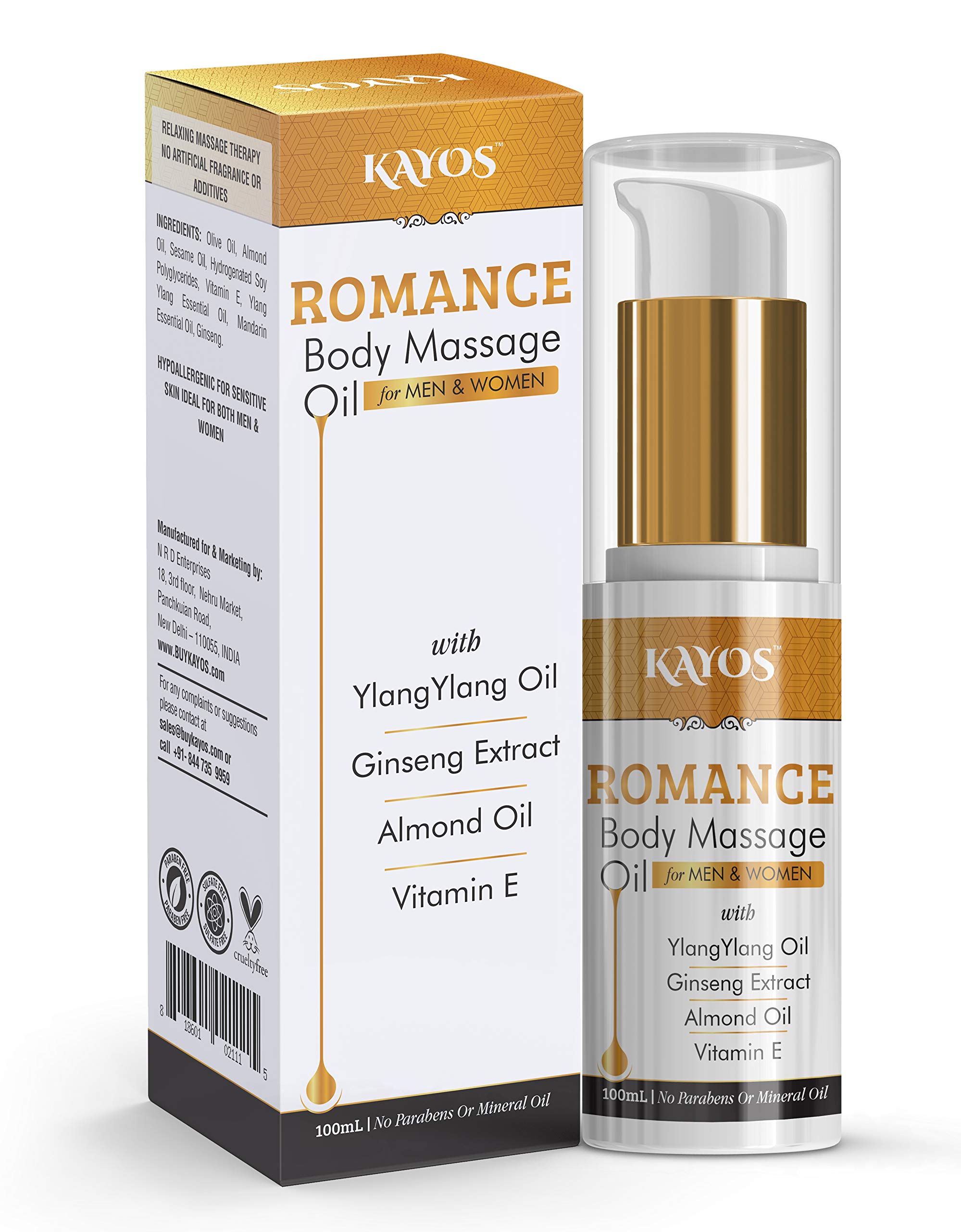Kayos Romance Body Massage Oil For Men Women Personal Lube For Relaxation With Ylang Ylang Oil Romantic Gift Idea Buy Online In Bahamas At Bahamas Desertcart Com Productid 181582675