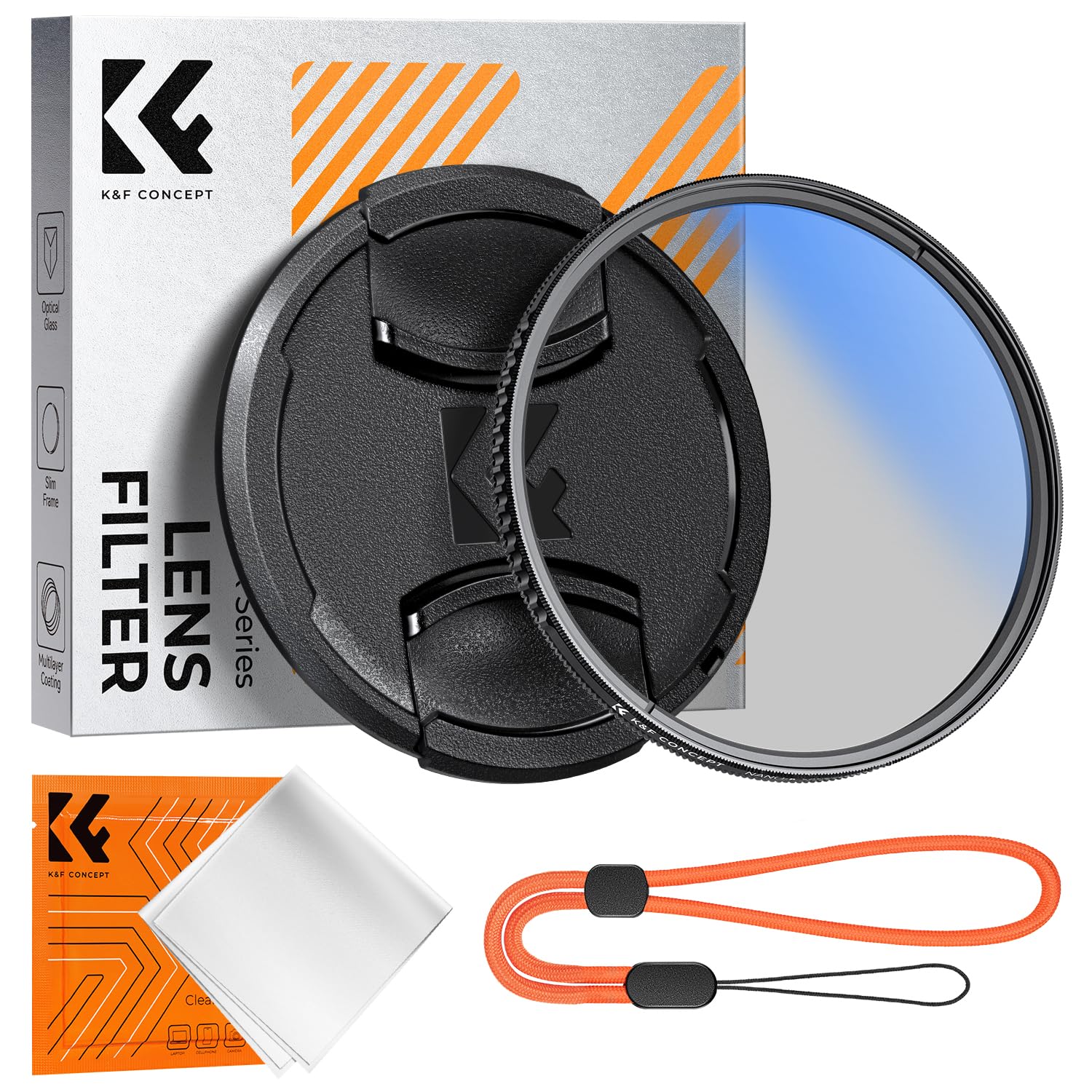 K&F CONCEPT 77MM Polarising Filter Circular Polarizing CPL, Ultra Slim, Japan Optics, Multi Coated, with Lens Cap (Nano-K Series)