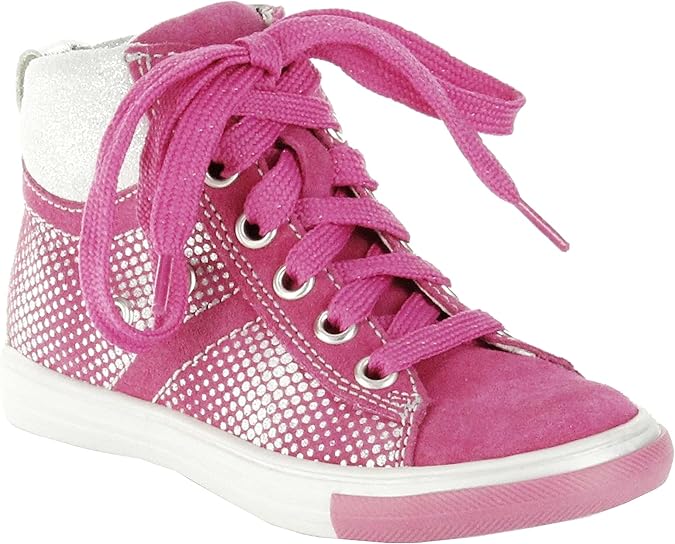 Richter Kinder Halbschuhe Sneaker pink Metallicleder Mädchen Schuhe ...