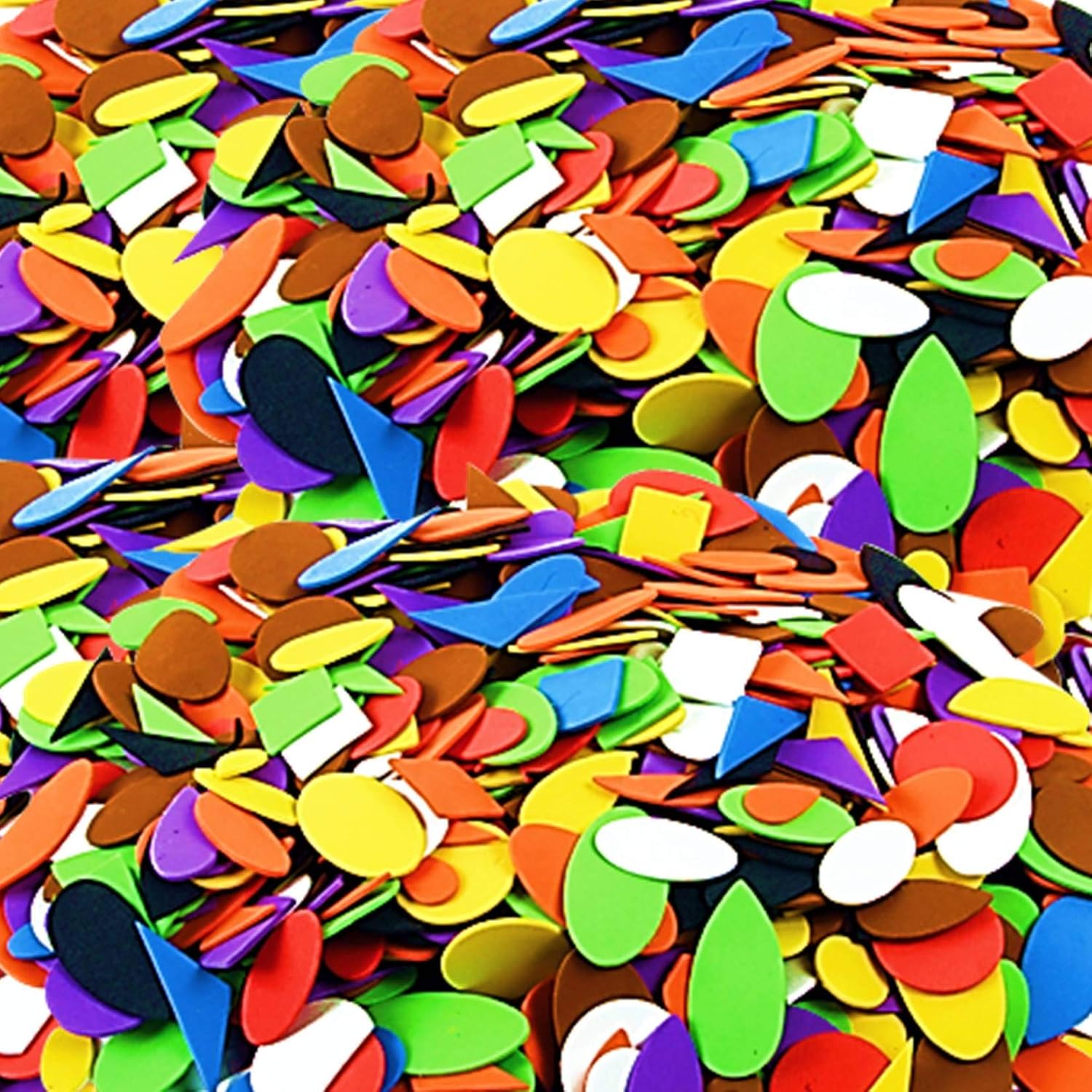 Craft Foam Self Adhesive 200 pcs Assorted Colours and Shapes by Amazing Arts and Crafts, Small