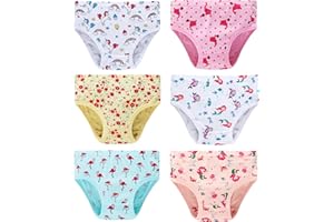Cadidi Dinos Little Girls' Soft Cotton Underwear Kids Breathable Comfort Panty Briefs Toddler Undies