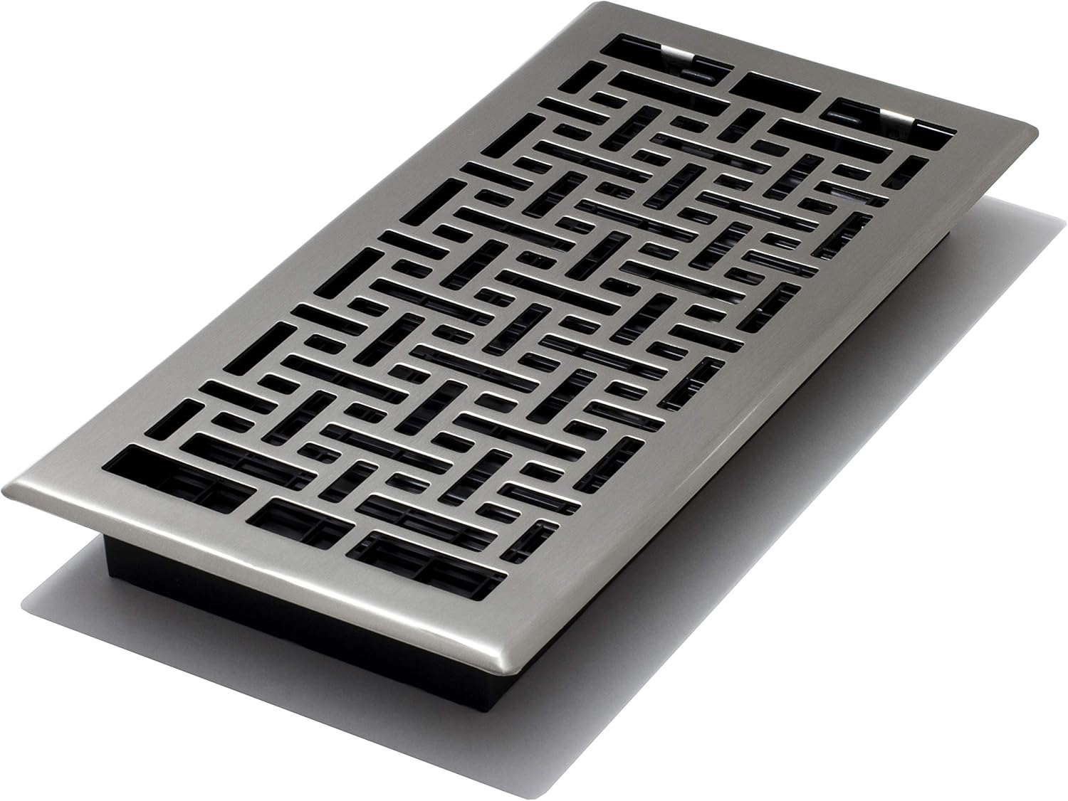 Decor Grates AJH614-NKL Oriental Floor Register, 6-Inch by 14-Inch, Nickel