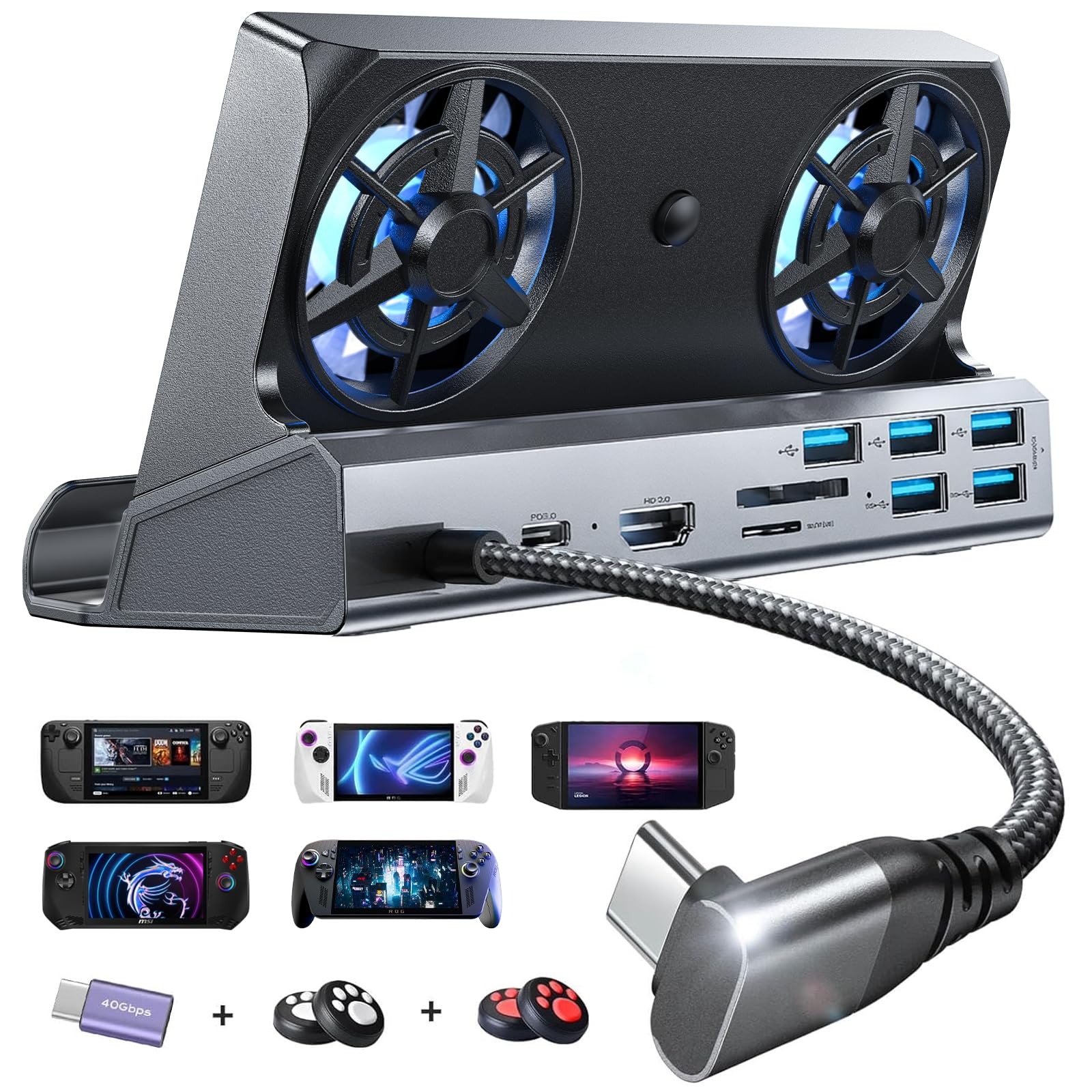 LISEN 10-IN-1 Docking Station for Steam Deck OLED&ROG Ally X&Legion Go