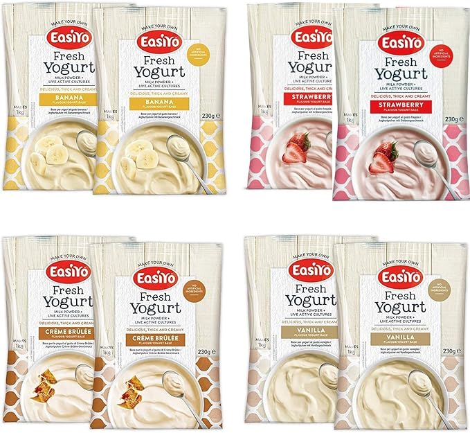 EasiYo Yogurt 8 Sachet Pack EasiYo Everyday Mixed Pack 2 x Banana 2