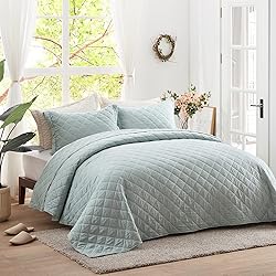 SunStyle Home Quilt Set King Sage Green Lightweight