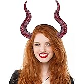 MOSTORY Dark Devil Horns Headband - Gothic Demon Horns Headband for Halloween Accessories Adult Cosplay Renaissance Renfaire
