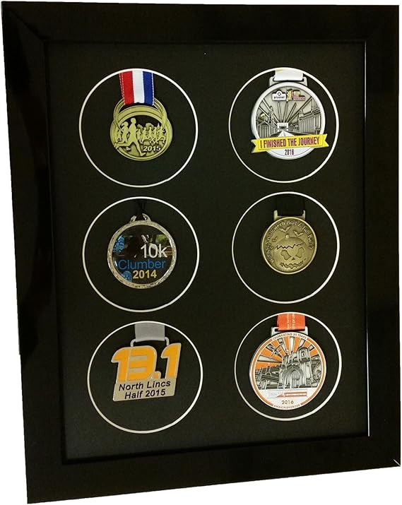 Medal frame for 6 Sports or running Medals Black Finish Amazon.co.uk