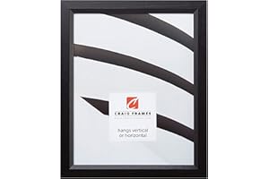 Craig Frames 7171610BK2026 0.825-Inch Wide Picture/Poster Frame in Wood Grain Finish, 20 by 26-Inch, Solid Black