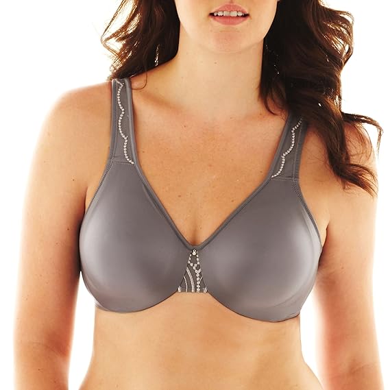 Olga Women's Signature Support Minimizer Bra (42DD, SMOKEPEARL) at