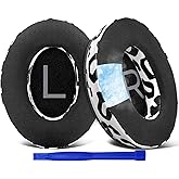 SOULWIT Cooling Gel Earpads Replacement for Bose QuietComfort 45 (QC45)/QuietComfort SE (QC SE)/Quiet Comfort Wireless Over-Ear Headphones, Ear Pads Cushions with Ice Silk Fabric - Snow Leopard