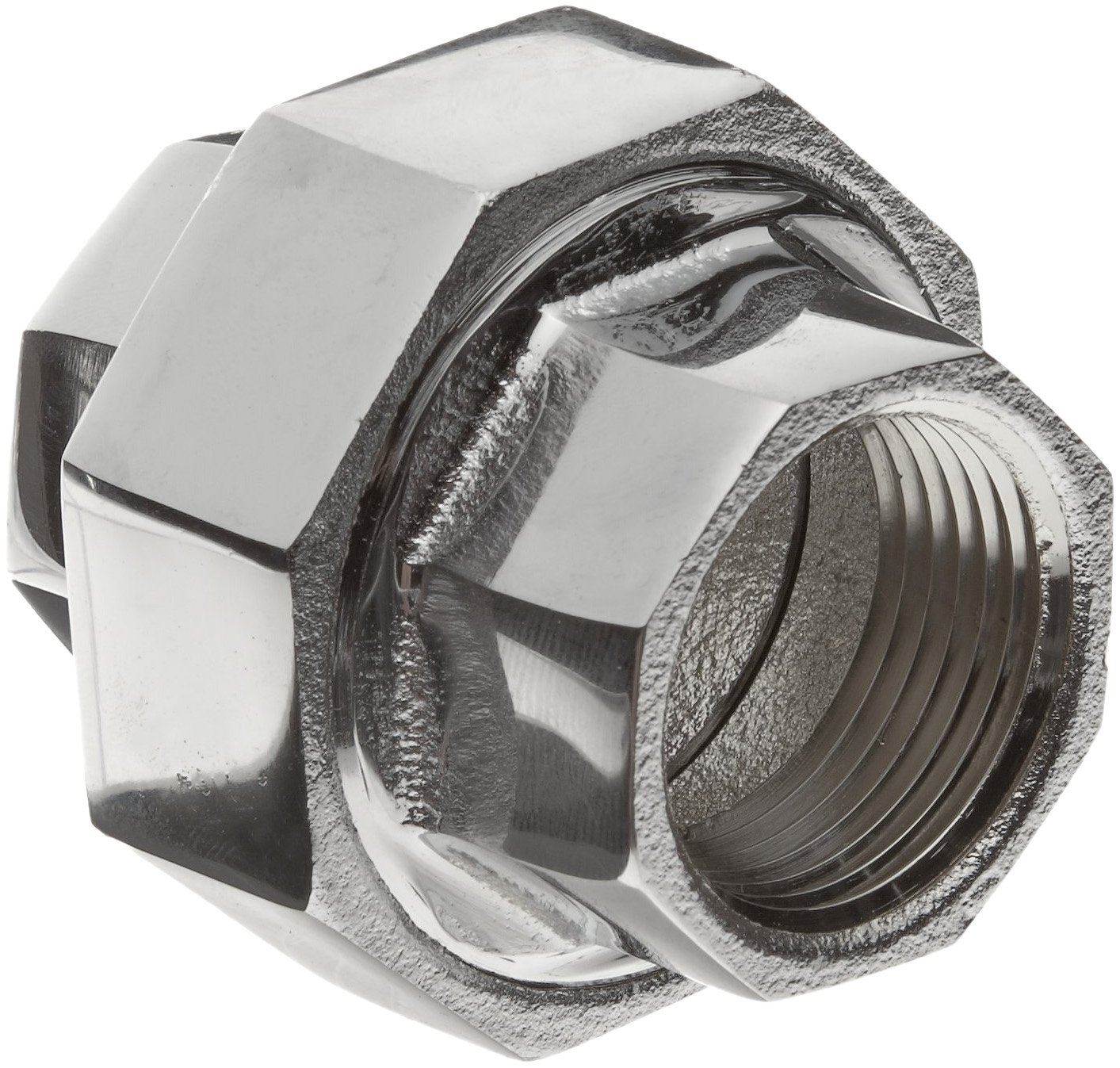 Chrome Plated Brass Pipe Fitting, Union, 1" NPT Female Industrial Pipe