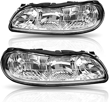 Amazon Com Autosaver88 Headlight Assembly Compatible With 1997 2003 Chevy Malibu 1997 1999 Oldsmobile Cutlass 2004 2005 Chevy Classic Chrome Housing Clear Lens Passenger And Driver Side Automotive