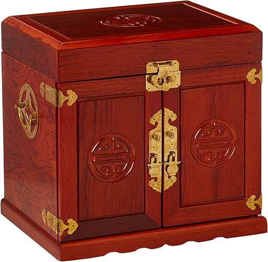 Amazon Com Oriental Furniture Rosewood Jewelry Cabinet With 5