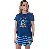 Harry Potter Women's Hogwarts Castle Shirt and Shorts Lounge Sleepwear Pajama Set - All 4 Houses Available