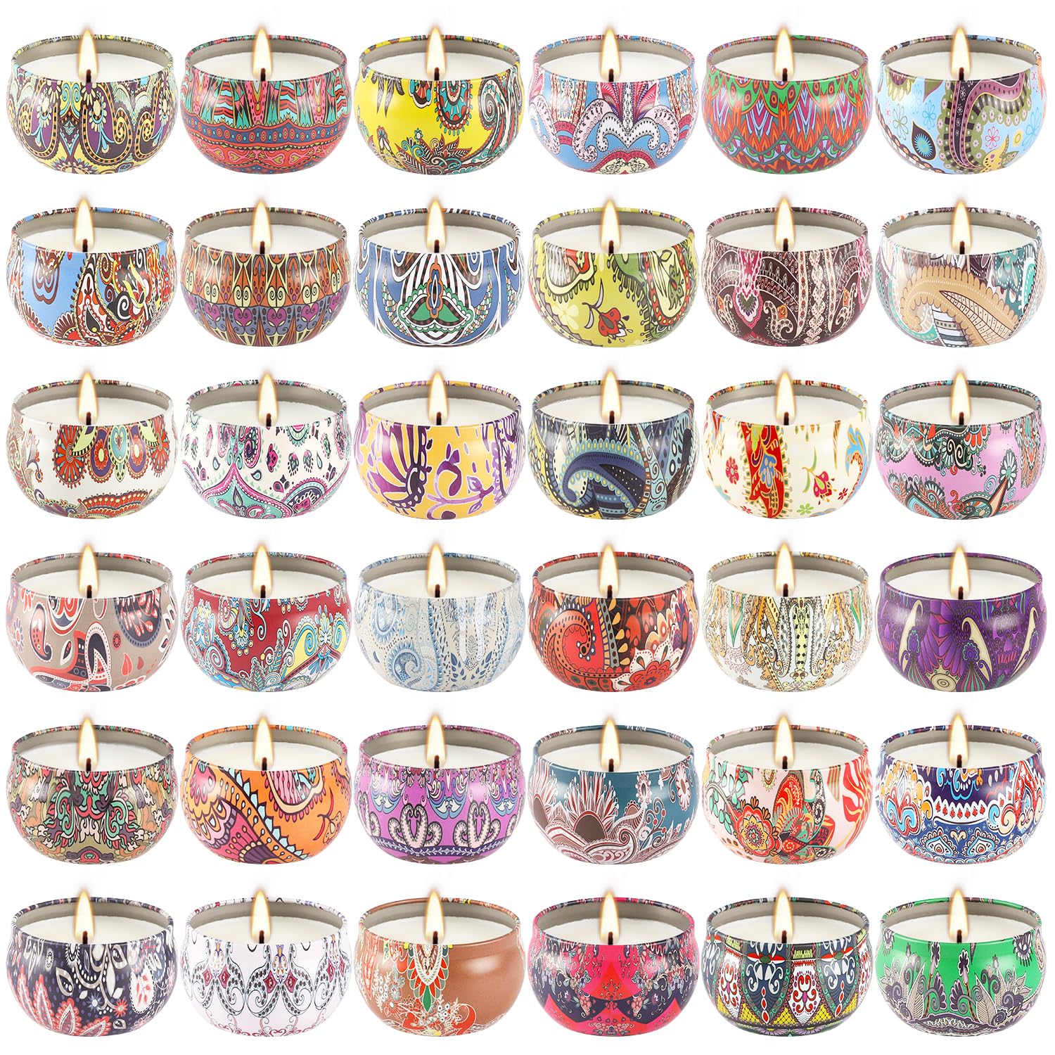 Photo 1 of YOROXRG Scented Candles Gifts Set 36 Pack Soy Wax Travel Tin Jar Candles for Home 2.5 OZ Scented Candles for Mom for Christmas, Birthday, Thanksgiving, Mother's Day