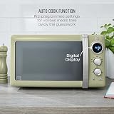 Swan Retro LED Digital Microwave 20L 800W Green view 4