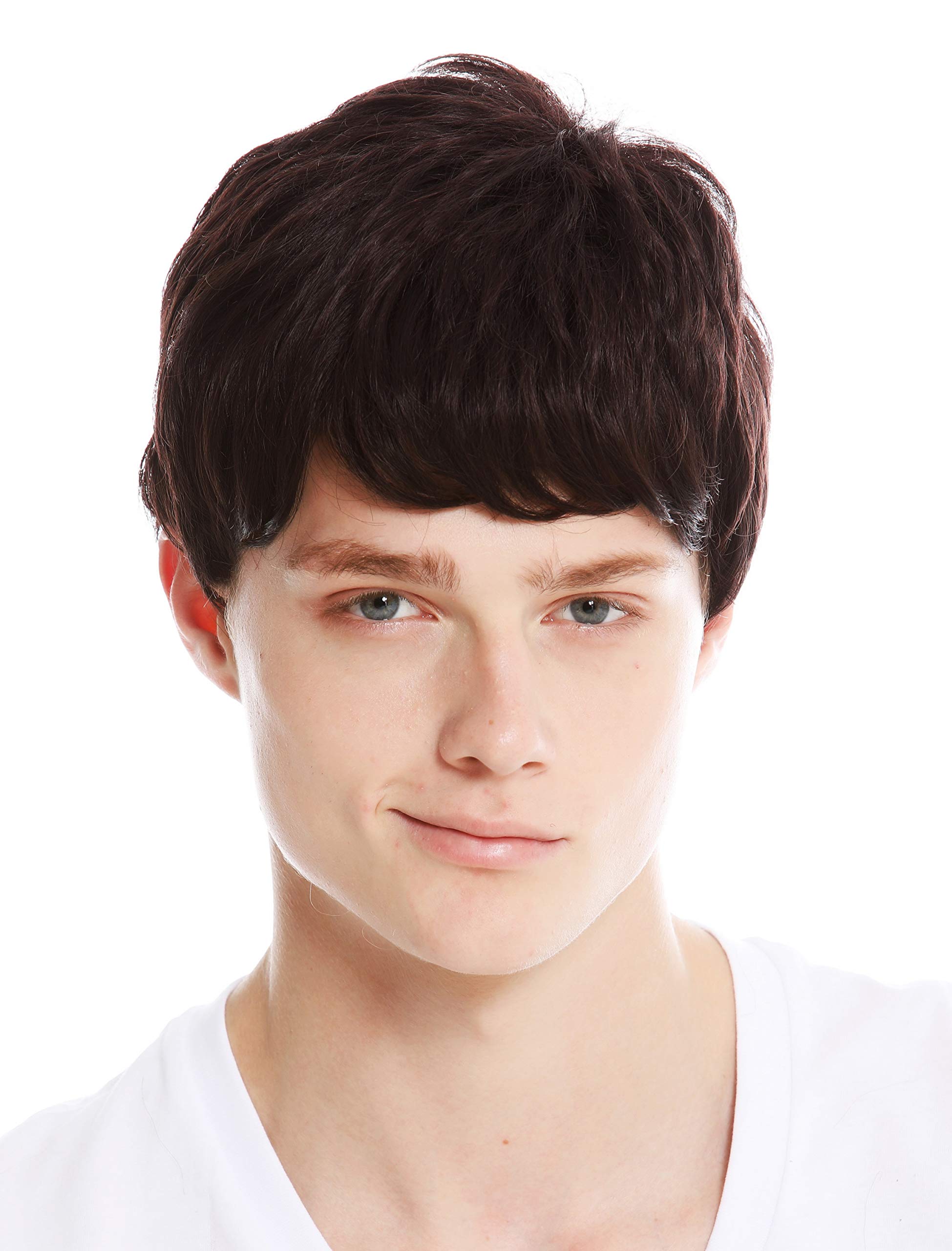 WIG ME UP - WLA-1058-4/33 wig woman women men man short wavy parting mahogany brown