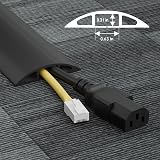 D-Line CC-1 Cable Protector Floor Cord Channel 1.8m Black 17x9mm Cavity view 3