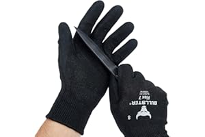 Bullster Flex 7 Cut-Resistant Work Gloves | Heavy-Duty Aramid-Steel Nitrile-Coated Safety Gloves | Construction, Metalwork & 