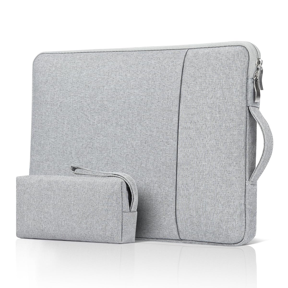 jooeer 13 Inch Laptop Sleeve Case Compatible with 13" MacBook Air/Pro M2 M1 13.3" Chromebook Notebook, Waterproof Computer Carrying Bag Padded Cover with Handle Pocket Accessories Pouch, Grey