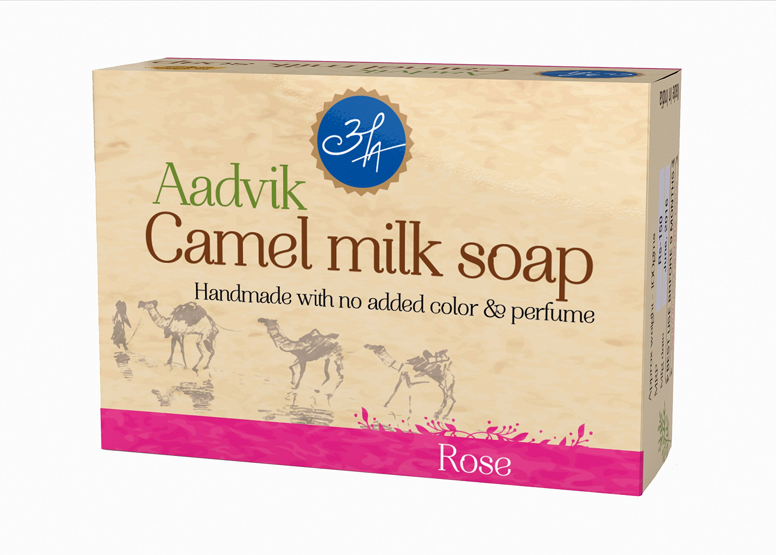 Aadvik Camel Milk Soap with Rose Essetial Oil 100g