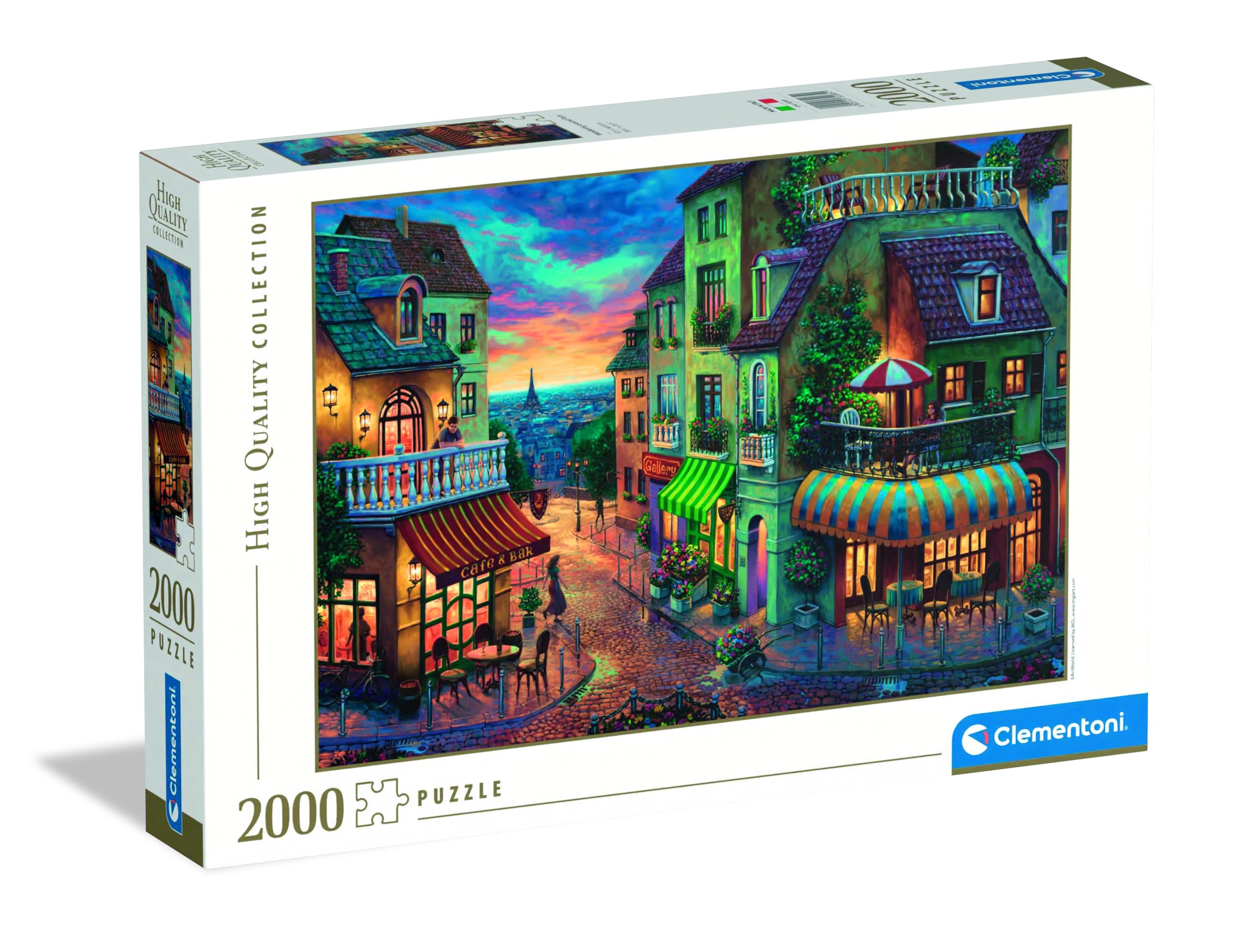 Clementoni Jigsaw Puzzle Collection - Wandering Around Paris 2000 Pieces - Compact Box, Puzzle For Adults 14-99 Years, Gift For Men/Women, Paris, Made In Italy, 32085
