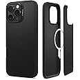 CYRILL Kajuk Mag Compatible with iPhone 16 Pro Max Case Leather, Premium Vegan Leather Phone Case for iPhone 16 Pro Max with [Shock-Absorbent] Bumpers [Compatible with MagSafe] - Black