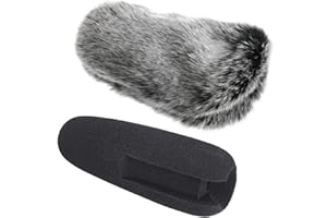 Videomic Pro+ Mic DeadCat Windscreen and Foam Cover, Indoor Outdoor Microphone Wind Muff for Videomic Pro+ Camera Microphone 