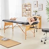 Yaheetech Portable Massage Table 70 cm Width 2-Section Folding Spa Bed view 2