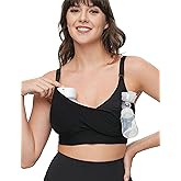ChouChouter 4-in-1 Pumping Bra Hands Free, Low-Impact Sports Nursing Bra for Breastfeeding, Maternity Bra for Pregnancy