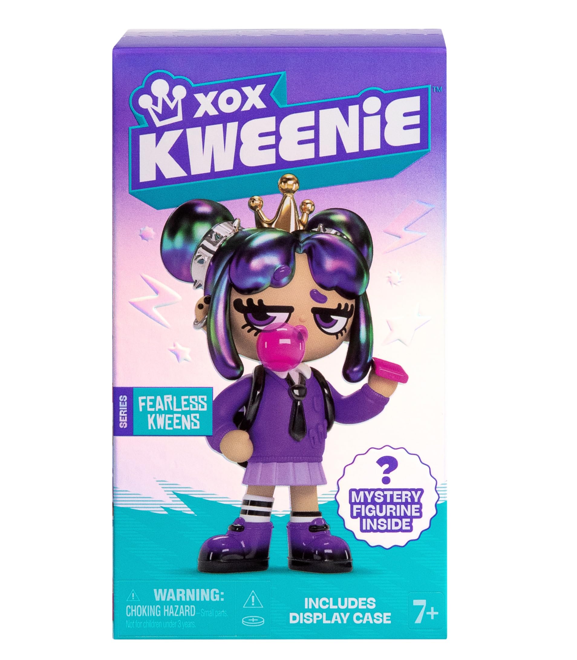 Xox Kweenie Fearless Kweens Series Premium Figurine and Display Case, Purple