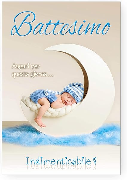 Biglietto Auguri Battesimo Bimbo Luna Azzurra Amazon It Cancelleria E Prodotti Per Ufficio