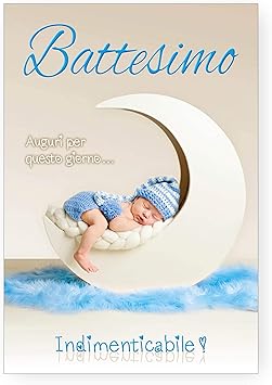 Biglietto Auguri Battesimo Bimbo Luna Azzurra Amazon It Cancelleria E Prodotti Per Ufficio