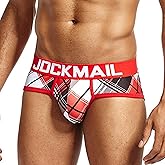 JOCKMAIL Men's Underwear Briefs Playful Printed briefs Ice Silk Sexy Low Waist Underwear
