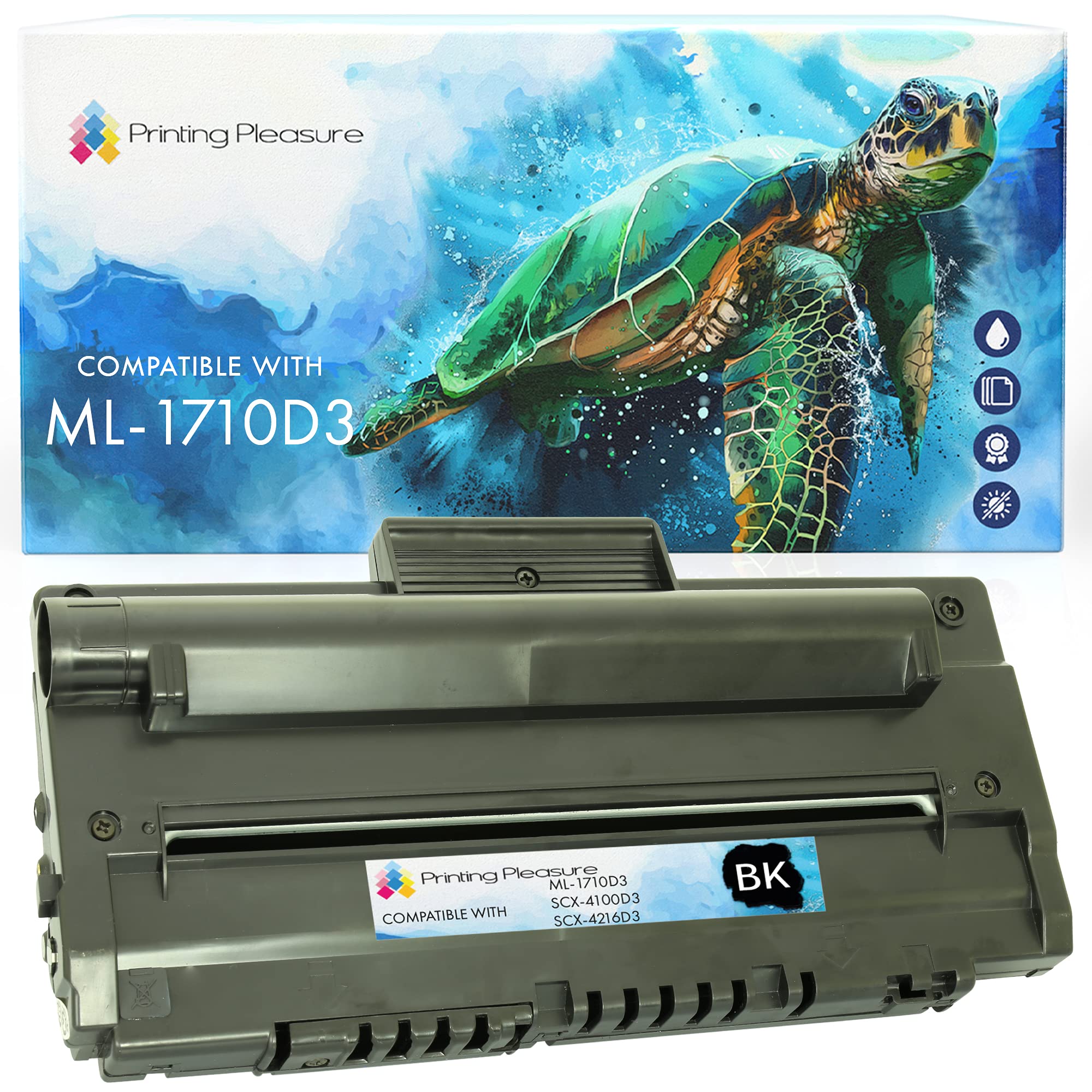 Compatible Toner Cartridge for Samsung ML-1500 ML-1510 ML-1510B ML-1515 ML-1520 ML-1520P ML-1710 ML-1710B ML-1710D ML-1710P ML-1720 ML-1740 ML-1745 ML-1750 ML-1755 - Black, High Yield