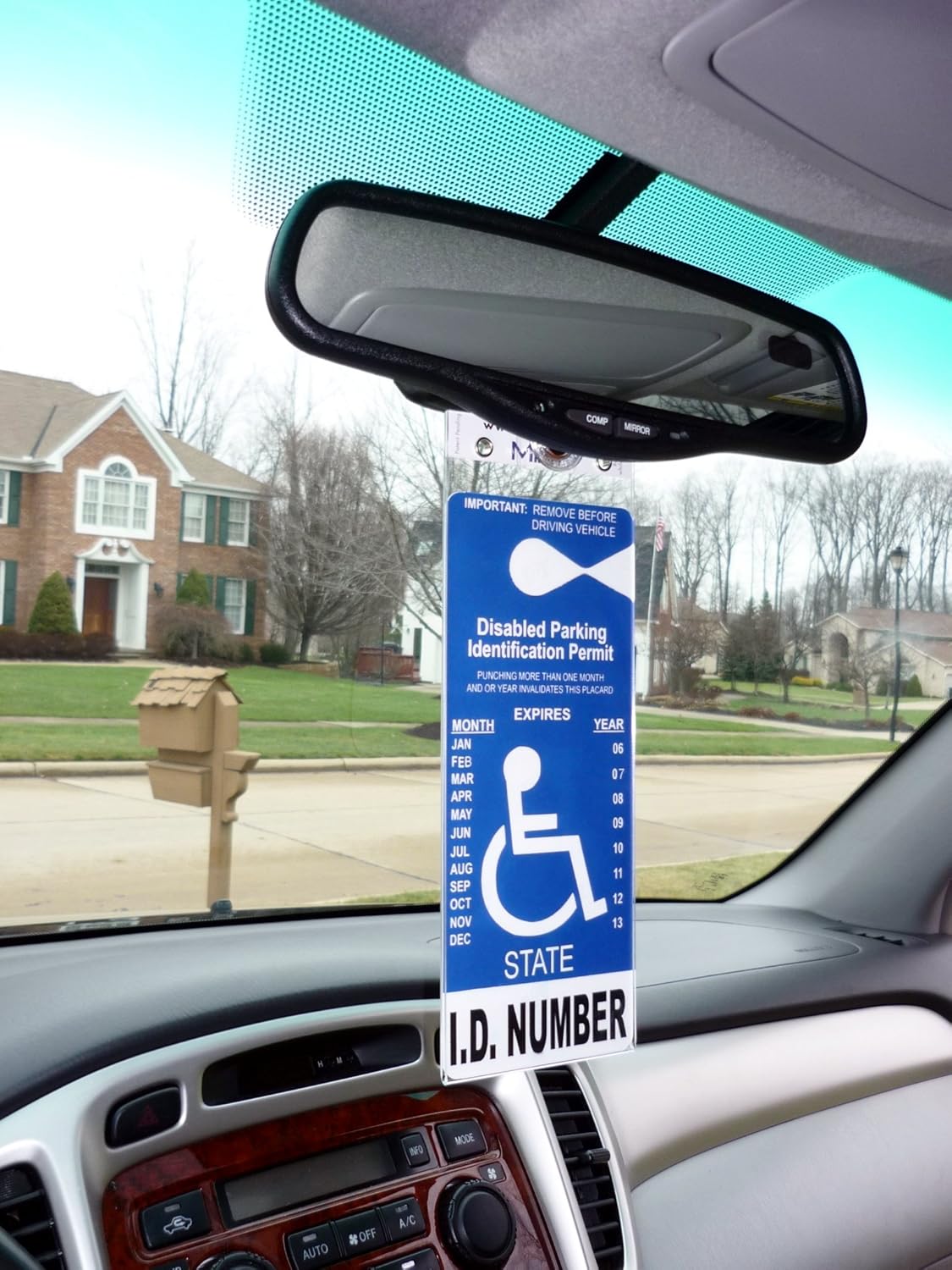 Handicapped Parking Placard Holder & Protector Storage from JL