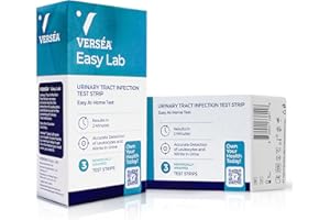 Verséa Easy Lab UTI Test Strips, at-Home Detection - Quick & Reliable Urinary Track Infection Test - 3 Count