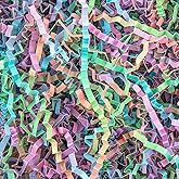 Caleihd 1/2 LB Crinkle Cut Paper Shredded Filler Paper for Gift Baskets Gift Box Confetti Shreds Decoration Stuffing for Birthday, Weddings, Anniversaries, Christmas Wrapping Multi-color