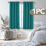 Deconovo Turquoise Room Darkening Eyelet Curtain Panel 132x138cm view 3