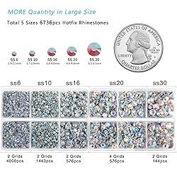 6736pcs Hotfix Rhinestones Flatback,AB Crystal